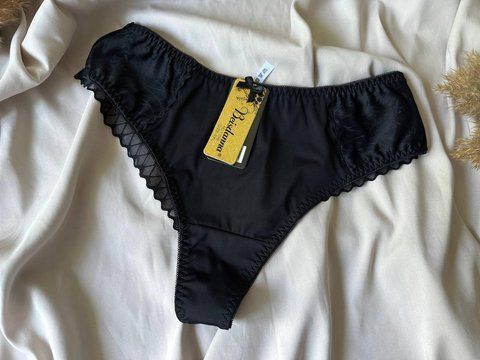 Женские трусики-стринги Beisdanna из кружева, большие размеры 3XL&ndash;5XL Черный 3XL 105 фото