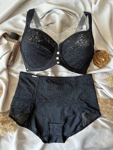 Комплект бюстгальтер без поролону + трусики сліпи 11866 Lanny Mode чорний 90D 1854 фото