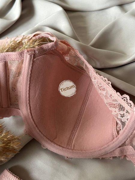 Комплект бюстгальтер тонкий поролон с трусиками слип 11676 Lanny Mode пудровый 90G 1556 фото