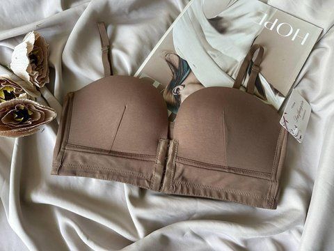 Удобный топ-бандо из хлопка с чашкой на поролоне one size коричневый 1132 фото